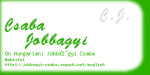 csaba jobbagyi business card